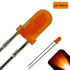 10 x LED 3mm Amber Orange Diffused Ultra Bright Round Top LEDs Light RC Car PC