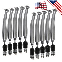 10 Pcs NSK Style Dental High Speed Turbine Handpiece+4 Hole Quick Coupling YBNK4