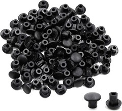 100Pcs Black 5mm/0.2 inch Shelf Peg Hole Plugs for Kitchen Cabinet Furn