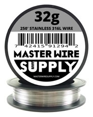 MWS – Stainless Steel 316L – 250 ft – 32 Gauge – Round Wire