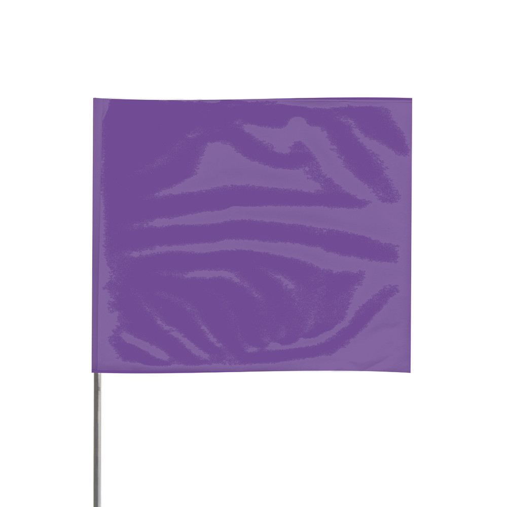 Presco 21 in. Steel Wire Staff Marking Flags [2.5 in. x 3 in. Flag]: 2 in. x 21
