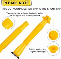 5X Replacement Gas Can Spout Nozzle Vent Kit For Plastic Gas Cans Old Style Caps
