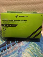 NEW Greenlee 648 Quick-Change Carbide-Tipped Hole Cutter Set 7/8”-2-1/2”