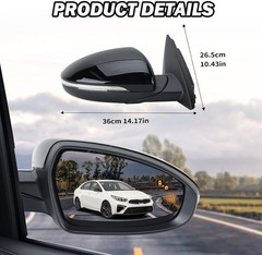 Right Passenger Side Mirror Fits 2019 2020 2021 2022 2023 KIA Forte Mirrors with
