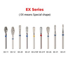 5Pc/pack Dental Fresas de diamante Bur Fit High Speed Handpiece Friction Grip DS