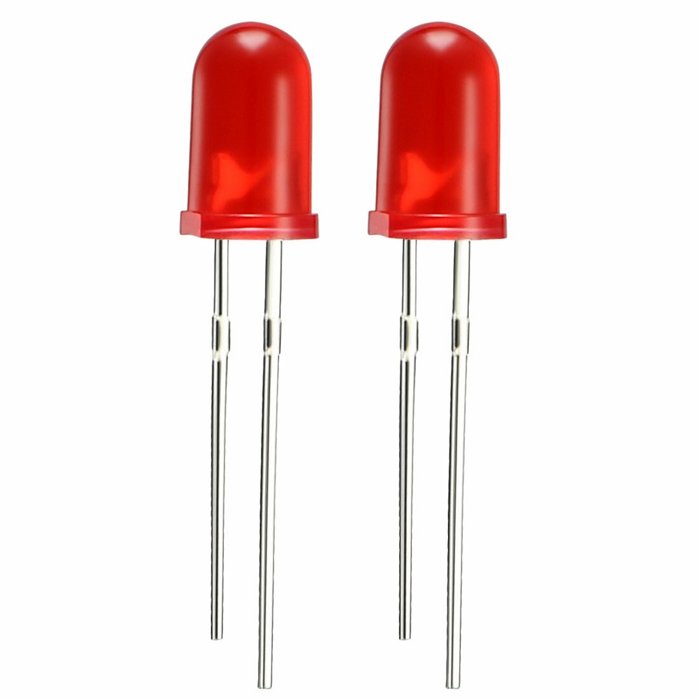 5pcs 5mm Red Round LED Diode Electronic Component Emitting Light 1.9-2.1V