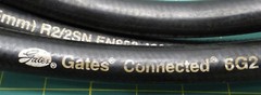 10 Feet of Gates Connected 6G2 3/8″ R2/2SN EN853 4800 PSI Hose Flame Resistant