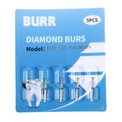50pcs Fresas es de Diamante FG Mezclado Diamond Burs FG 1.60mm a&