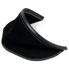 TRQWH Black Thickened Heat Resistant Welding Helmet Leather Bibs
