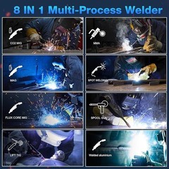Reboot 250A 8-in-1 MIG/TIG/Stick RBM2500 PRO+500A Holder,120/240V Full Kit .