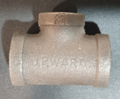 1/2 in x 3/8 in Black Reducing Tee Pipe Thread 1/2 in X 1/2 in x 3/8 in JP Ward