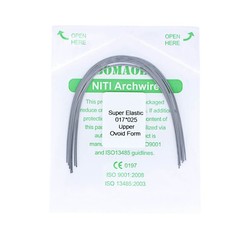 50×Dental Orthodontic Super Elastic Ni-Ti Arch Rectangular Wire Oval 17×25 Upper