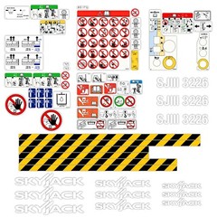 Decal Kit fits Skyjack SJIII 3226 Scissor Lift Aftermarket Safety Stickers USA
