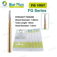 US WAVE Dental Burs Tapered Fissure Head Carbide Bur FG Metal Cutting High Speed