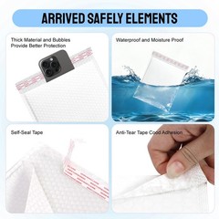 Poly Bubble Mailers 7.09*10.63″/9.84*13.39″/7.87*11.42″ Tough Dimple Design Bag