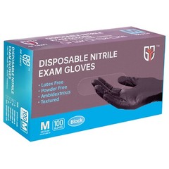 GP Craft Black 6Mil Nitrile Disposable Gloves Latex-Free (100/Count) XXL