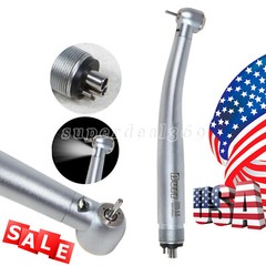 Dental Fiber Optic LED E-generator High Speed Handpiece Push Button 4 Hole UDM4