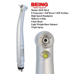 COXO Dental High Speed LED Handpiece 4 Hole Self Power Turbine E Generator NSK