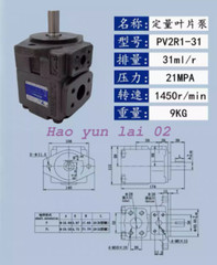 1PC New For YLC PV2R1-31RAF1 Variable Vane Pump 31ml/r 21MPA 1450r/min