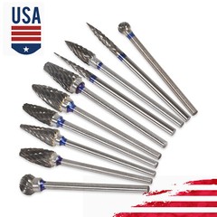 10pcs Dental Lab Polishing Bur Drills Tungsten Steel Carbide Burs HP 2.35MM ns