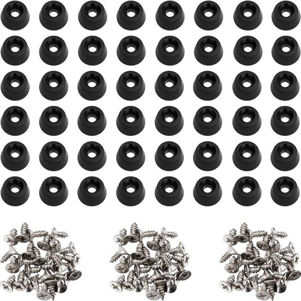 200 Pieces Soft Cutting Board Rubber Feet with Stainless As the Picture Shows