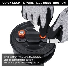 Tie Wire Reel – Lightweight Aluminum, Quick Lock Mechanism, Ambidextrous Rewi…