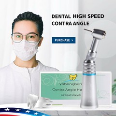 1-5* Yabangbang Dental Slow Low Speed Handpiece Contra Angle FG 1.6MM Burs CMM
