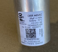 C65R-440VAC 25uF 50/60HZ C222NO.190 OVAL CAPACITOR New