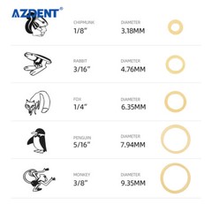 AZDENT Dental Orthodontic Elastics Latex Braces Rubber Bands 5000pcs/pack