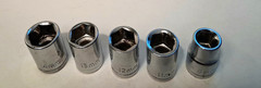SOCKETS METRIC 3/8 DRIVE – 6 PT – 14mm, 13mm, 12mm, 11mm, 8mm – UNBRANDED