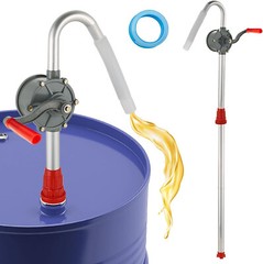 50″ Drum Rotary Barrel Pump Hand Crank Diesel Fuel Oil Transfer Pump 55 Gallon