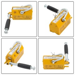 440lbs/200kg Permanent Magnetic Lifter 2.5 Safety Factor Lifting Magnet Yellow