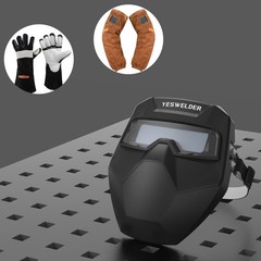 Auto Darkening Welding Goggles 4/5-9/13 TIG MIG ARC +Gloves +Sleeves
