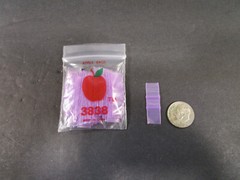 100 Apple baggies 3838 3/8″ x 3/8″ mini PURPLE reclosable baggies bags 100pcs