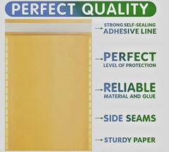 25 Yellow Kraft Bubble Mailers 6.5 x 9 Paper Cushion Padded Envelopes