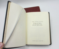 United States Travel Journal 6″ Soft Leather Cover Graphic Image 1995 Croc BROWN