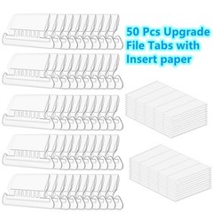 Folder Labels,50+50 Sets of Hanging Folder Label Tabs and Inserts for Hanging…