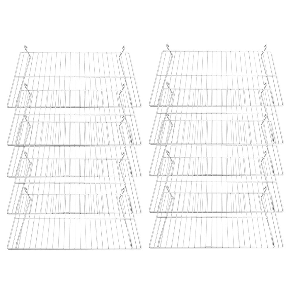 Gridwall Flat Display Shelf 24” x 12” White 10 pcs