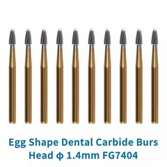 10 pcs Dental Tungsten Carbide Burs Trimming & Finishing Egg Football FG-7404