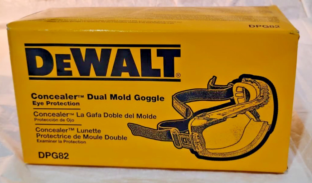 DEWALT DPG82 Concealer Clear Anti-Fog Dual Mold Safety Goggles ANSI Z87.1