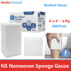 Non Woven Gauze Sponges 4 x 4 – Non-Sterile- 4-ply – 200/Pk Sponge Cotton Large
