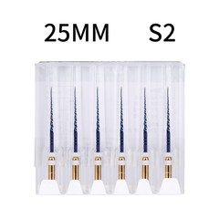 6Pcs Dental Endodontic NiTi Engine Use Heat Activated Rotary Files 19mm/25mm