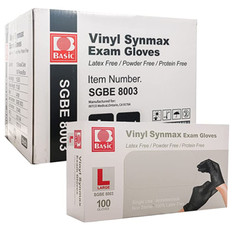 10-2000pcs Black Vinyl Gloves -S M L XL