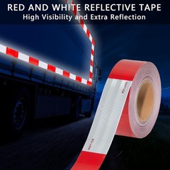 DOT C2 Reflective Tape 2 Inch x 30Ft Red White Waterproof Safety Truck