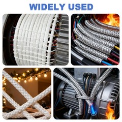 Insulation Cable Protector, 33Ft-4mm High TEMP Fiberglass Sleeve Black