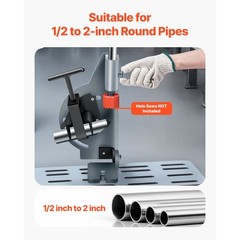 Tubing Notcher for Metal PVC Wood, 0.5-2in Pipes
