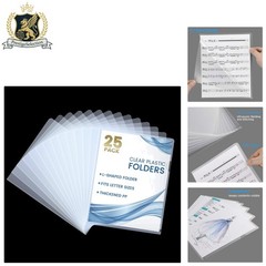 Quality 25 Clear Document Sleeves – Letter Size, Easy Thumb Opening
