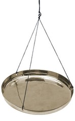Scale Pan, 3″ (75mm) Diameter – Brass Plated with Cording – Eisco Labs