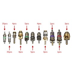 102pcs Car R12 & R134a A/C Air Conditioner Schrader Valve Core Remover Tool Kit