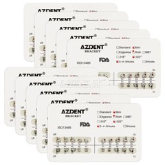 10X Dental Orthodontic Metal Braces Bracket Mini/Standard MBT/Roth.022 Hooks 345